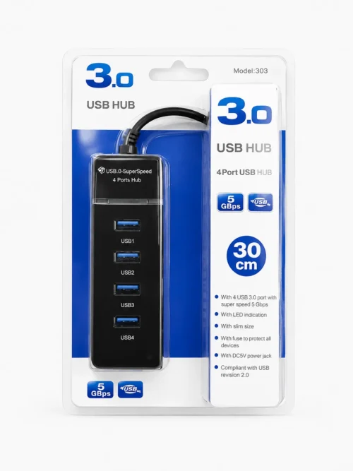 4-Port USB 3.0 SuperSpeed Hub
